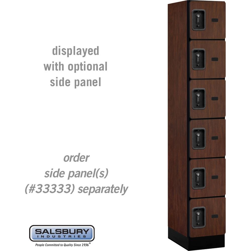 12" Wide Six Tier Box Style Designer Wood Locker - 1 Wide - 6 Feet High - 18" Deep by Salsbury