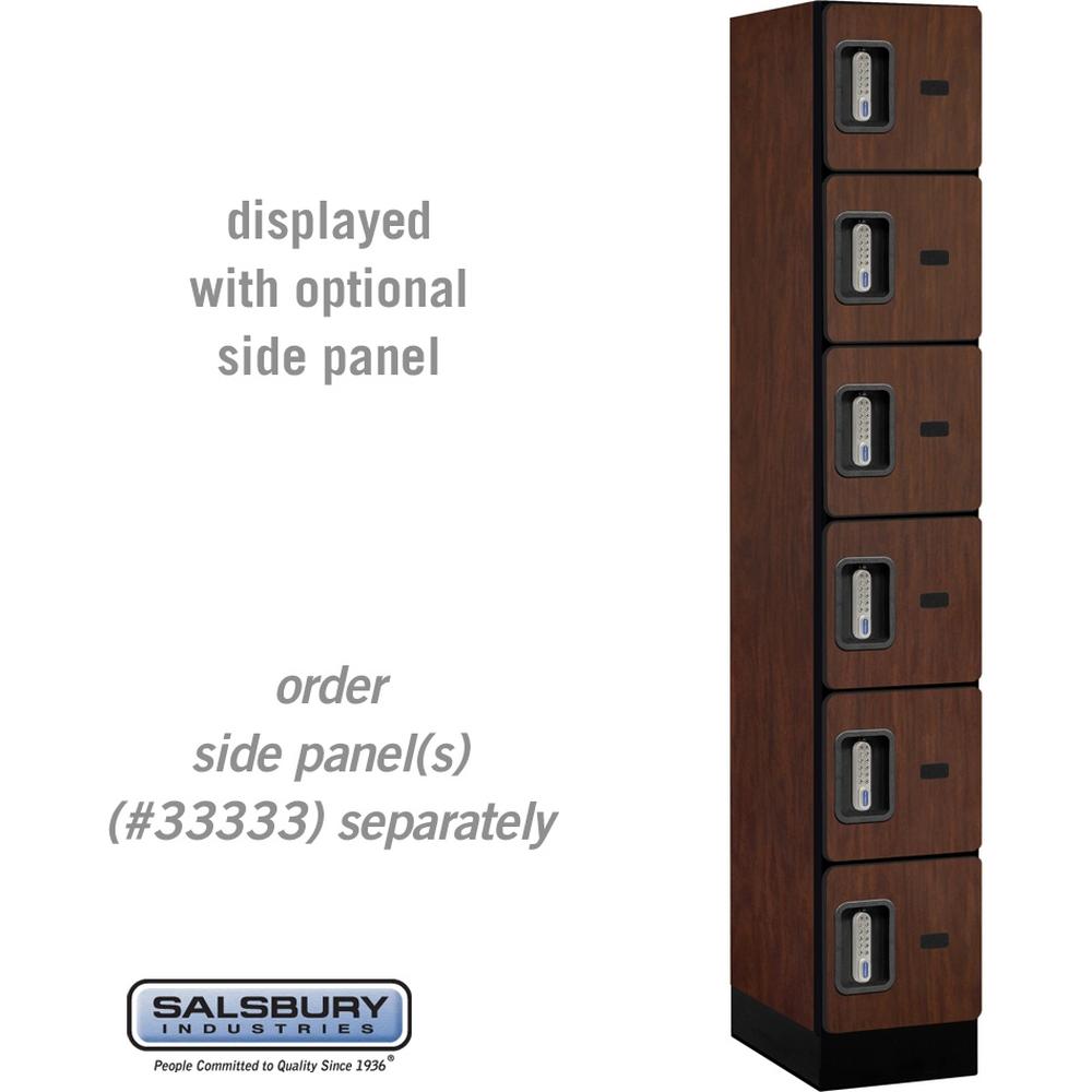 12" Wide Six Tier Box Style Designer Wood Locker - 1 Wide - 6 Feet High - 18" Deep by Salsbury