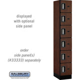 12" Wide Six Tier Box Style Designer Wood Locker - 1 Wide - 6 Feet High - 18" Deep by Salsbury