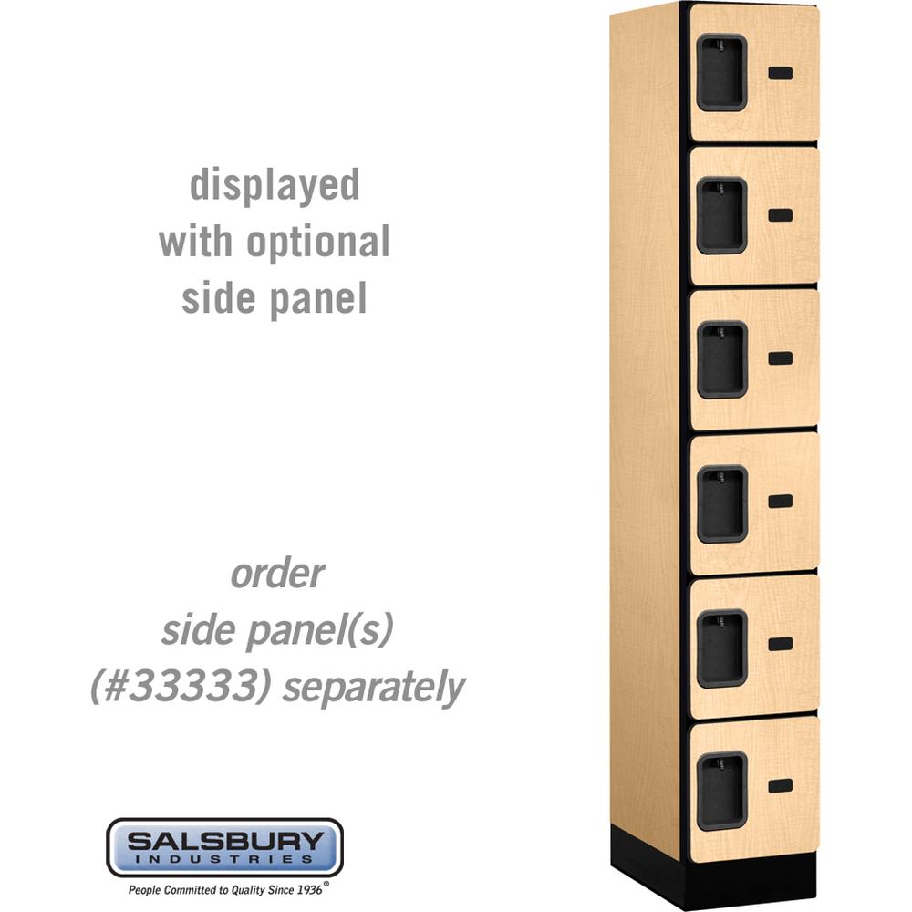 12" Wide Six Tier Box Style Designer Wood Locker - 1 Wide - 6 Feet High - 18" Deep by Salsbury