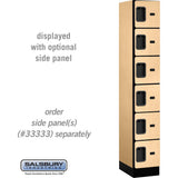 12" Wide Six Tier Box Style Designer Wood Locker - 1 Wide - 6 Feet High - 18" Deep by Salsbury