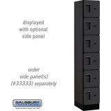 12" Wide Six Tier Box Style Designer Wood Locker - 1 Wide - 6 Feet High - 18" Deep by Salsbury