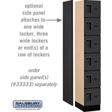 12" Wide Six Tier Box Style Designer Wood Locker - 1 Wide - 6 Feet High - 18" Deep by Salsbury