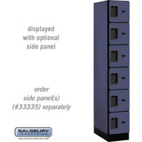 12" Wide Six Tier Box Style Designer Wood Locker - 1 Wide - 6 Feet High - 21" Deep by Salsbury