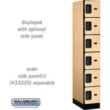 12" Wide Six Tier Box Style Designer Wood Locker - 1 Wide - 6 Feet High - 21" Deep by Salsbury
