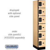 12" Wide Six Tier Box Style Designer Wood Locker - 1 Wide - 6 Feet High - 21" Deep by Salsbury