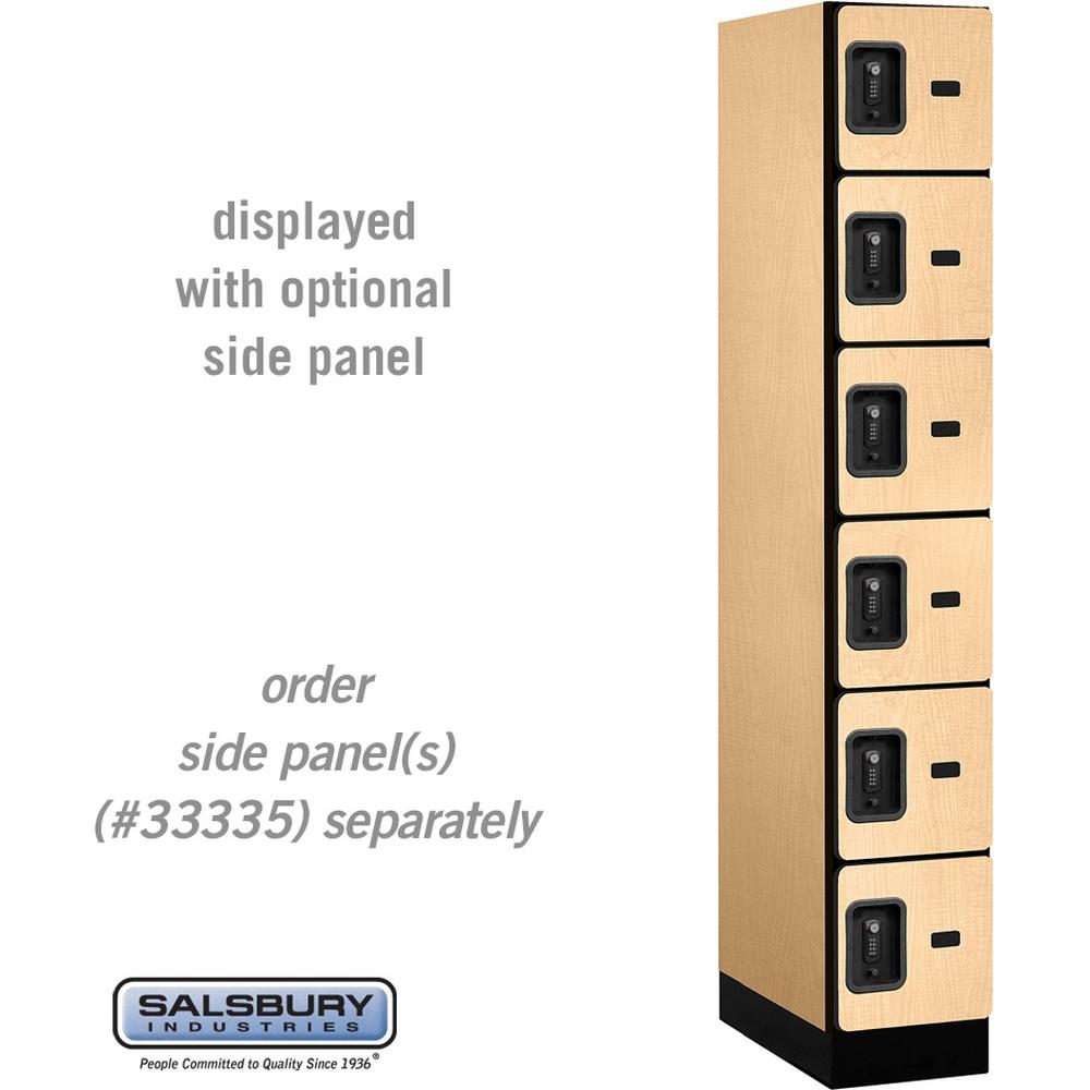 12" Wide Six Tier Box Style Designer Wood Locker - 1 Wide - 6 Feet High - 21" Deep by Salsbury