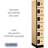 12" Wide Six Tier Box Style Designer Wood Locker - 1 Wide - 6 Feet High - 21" Deep by Salsbury