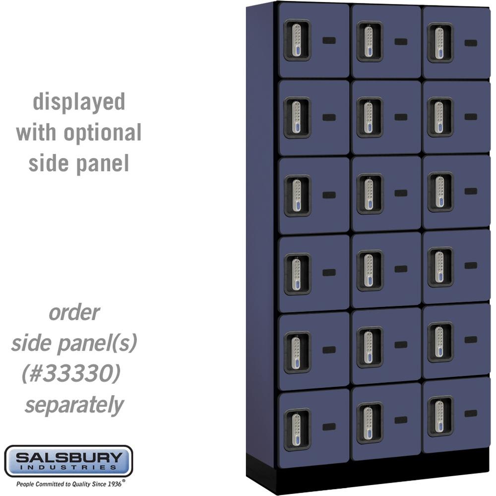 12" Wide Six Tier Box Style Designer Wood Locker - 3 Wide - 6 Feet High - 15" Deep by Salsbury