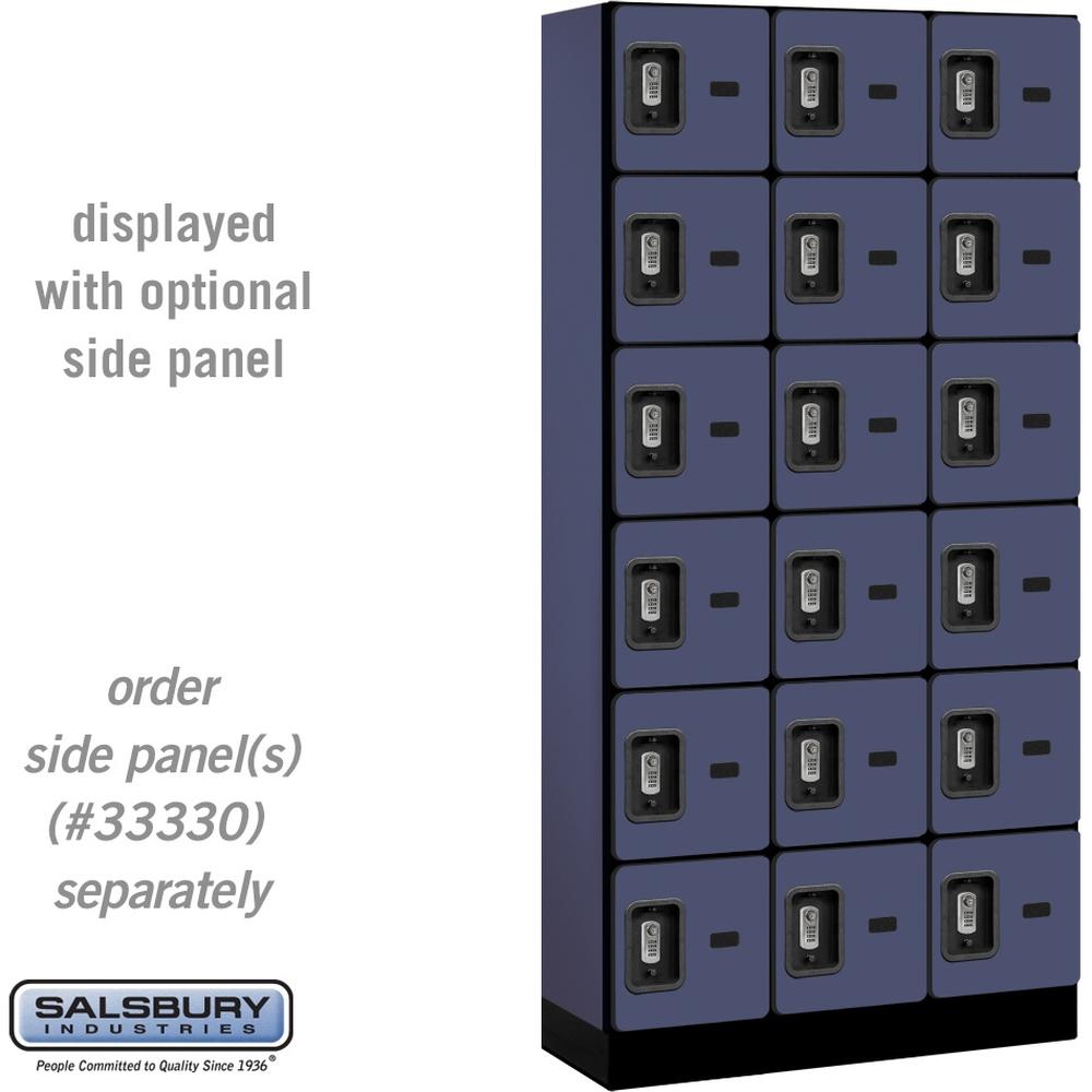 12" Wide Six Tier Box Style Designer Wood Locker - 3 Wide - 6 Feet High - 15" Deep by Salsbury