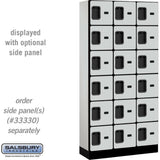 12" Wide Six Tier Box Style Designer Wood Locker - 3 Wide - 6 Feet High - 15" Deep by Salsbury