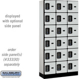 12" Wide Six Tier Box Style Designer Wood Locker - 3 Wide - 6 Feet High - 15" Deep by Salsbury