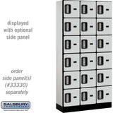 12" Wide Six Tier Box Style Designer Wood Locker - 3 Wide - 6 Feet High - 15" Deep by Salsbury