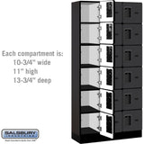 12" Wide Six Tier Box Style Designer Wood Locker - 3 Wide - 6 Feet High - 15" Deep by Salsbury