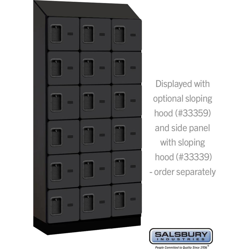 12" Wide Six Tier Box Style Designer Wood Locker - 3 Wide - 6 Feet High - 15" Deep by Salsbury