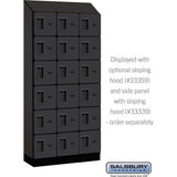 12" Wide Six Tier Box Style Designer Wood Locker - 3 Wide - 6 Feet High - 15" Deep by Salsbury