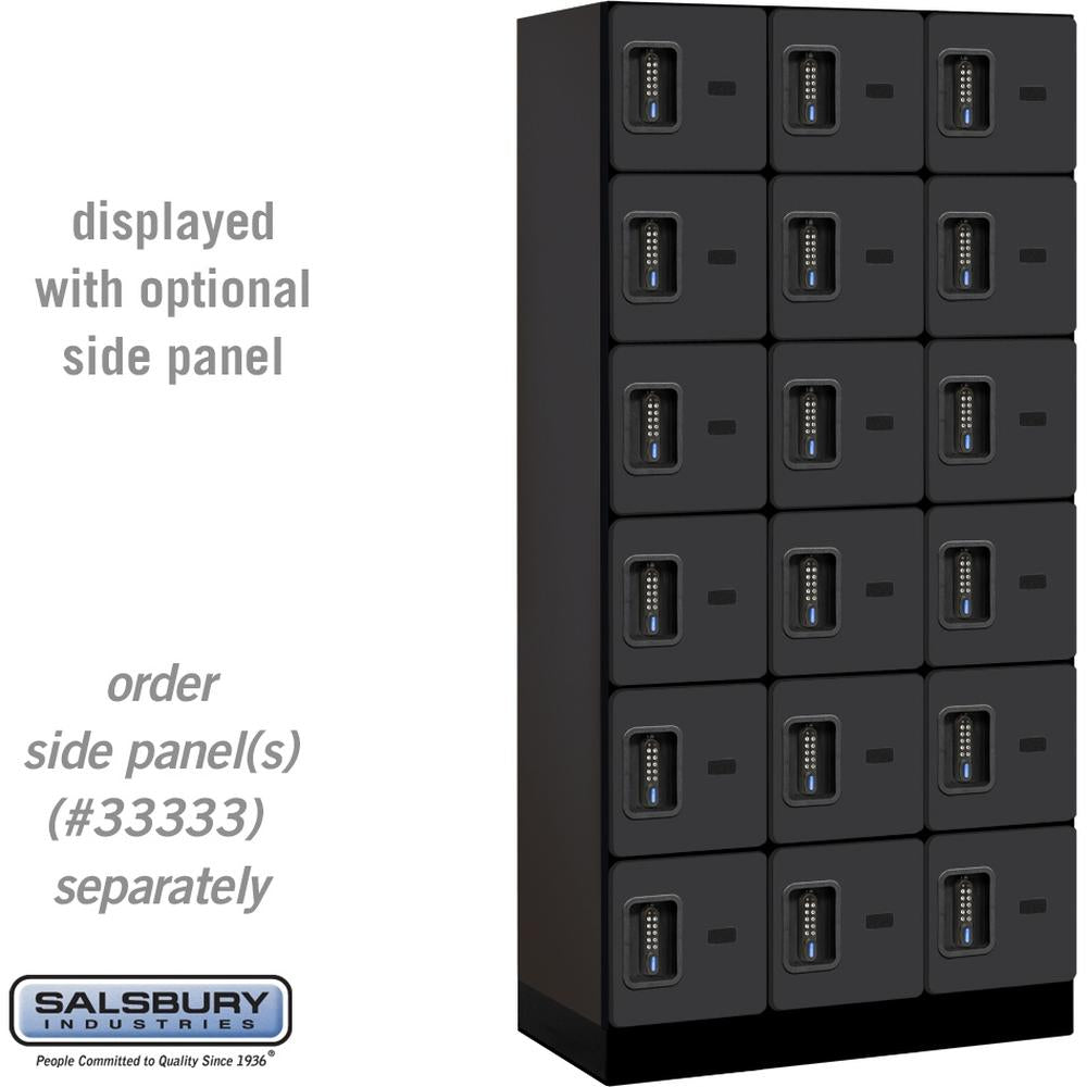 12" Wide Six Tier Box Style Designer Wood Locker - 3 Wide - 6 Feet High - 18" Deep by Salsbury