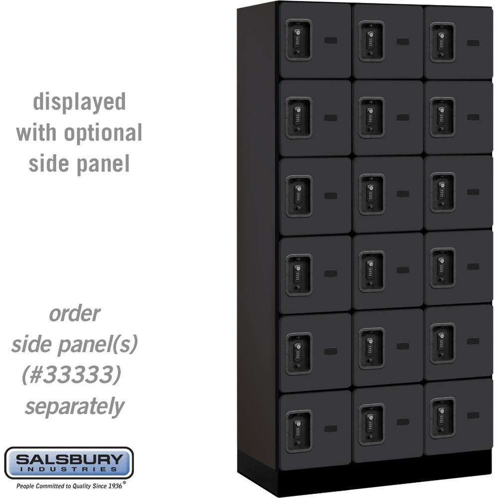 12" Wide Six Tier Box Style Designer Wood Locker - 3 Wide - 6 Feet High - 18" Deep by Salsbury