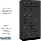 12" Wide Six Tier Box Style Designer Wood Locker - 3 Wide - 6 Feet High - 18" Deep by Salsbury