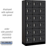 12" Wide Six Tier Box Style Designer Wood Locker - 3 Wide - 6 Feet High - 18" Deep by Salsbury