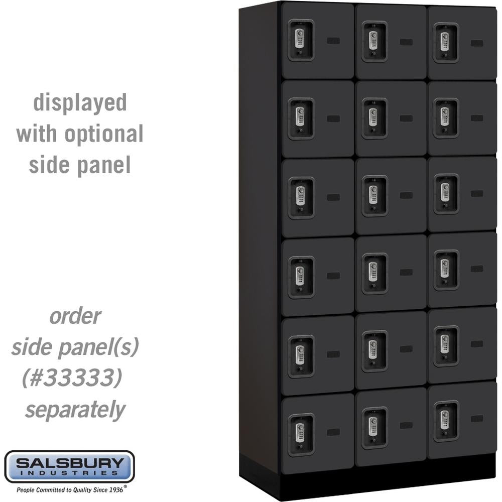12" Wide Six Tier Box Style Designer Wood Locker - 3 Wide - 6 Feet High - 18" Deep by Salsbury