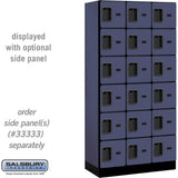 12" Wide Six Tier Box Style Designer Wood Locker - 3 Wide - 6 Feet High - 18" Deep by Salsbury