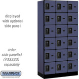 12" Wide Six Tier Box Style Designer Wood Locker - 3 Wide - 6 Feet High - 18" Deep by Salsbury