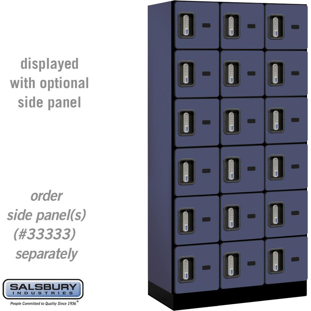 12" Wide Six Tier Box Style Designer Wood Locker - 3 Wide - 6 Feet High - 18" Deep by Salsbury