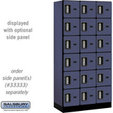 12" Wide Six Tier Box Style Designer Wood Locker - 3 Wide - 6 Feet High - 18" Deep by Salsbury