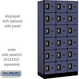 12" Wide Six Tier Box Style Designer Wood Locker - 3 Wide - 6 Feet High - 18" Deep by Salsbury