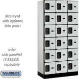 12" Wide Six Tier Box Style Designer Wood Locker - 3 Wide - 6 Feet High - 18" Deep by Salsbury