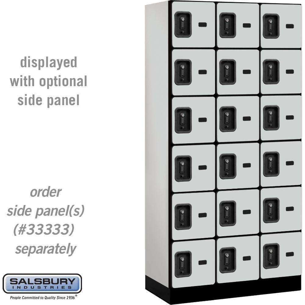 12" Wide Six Tier Box Style Designer Wood Locker - 3 Wide - 6 Feet High - 18" Deep by Salsbury