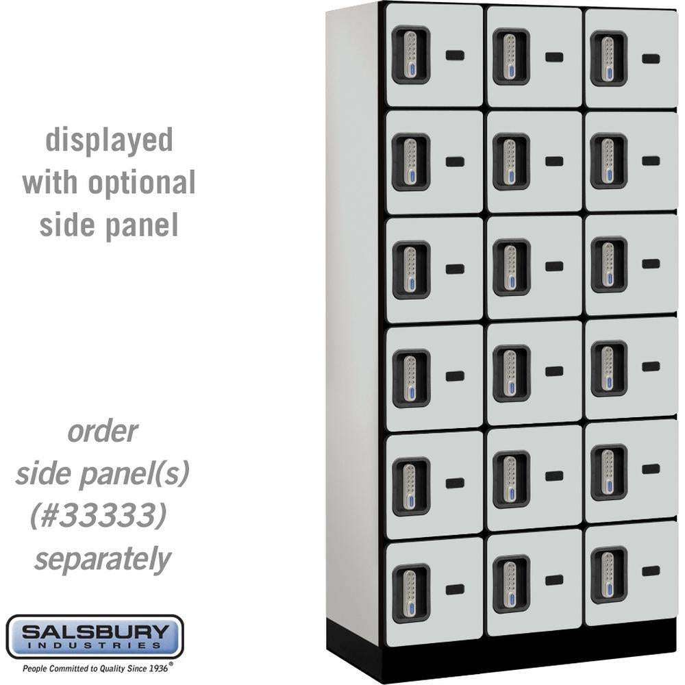 12" Wide Six Tier Box Style Designer Wood Locker - 3 Wide - 6 Feet High - 18" Deep by Salsbury