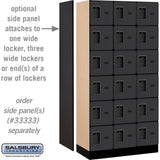 12" Wide Six Tier Box Style Designer Wood Locker - 3 Wide - 6 Feet High - 18" Deep by Salsbury