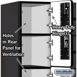 12" Wide Six Tier Box Style Designer Wood Locker - 3 Wide - 6 Feet High - 18" Deep by Salsbury