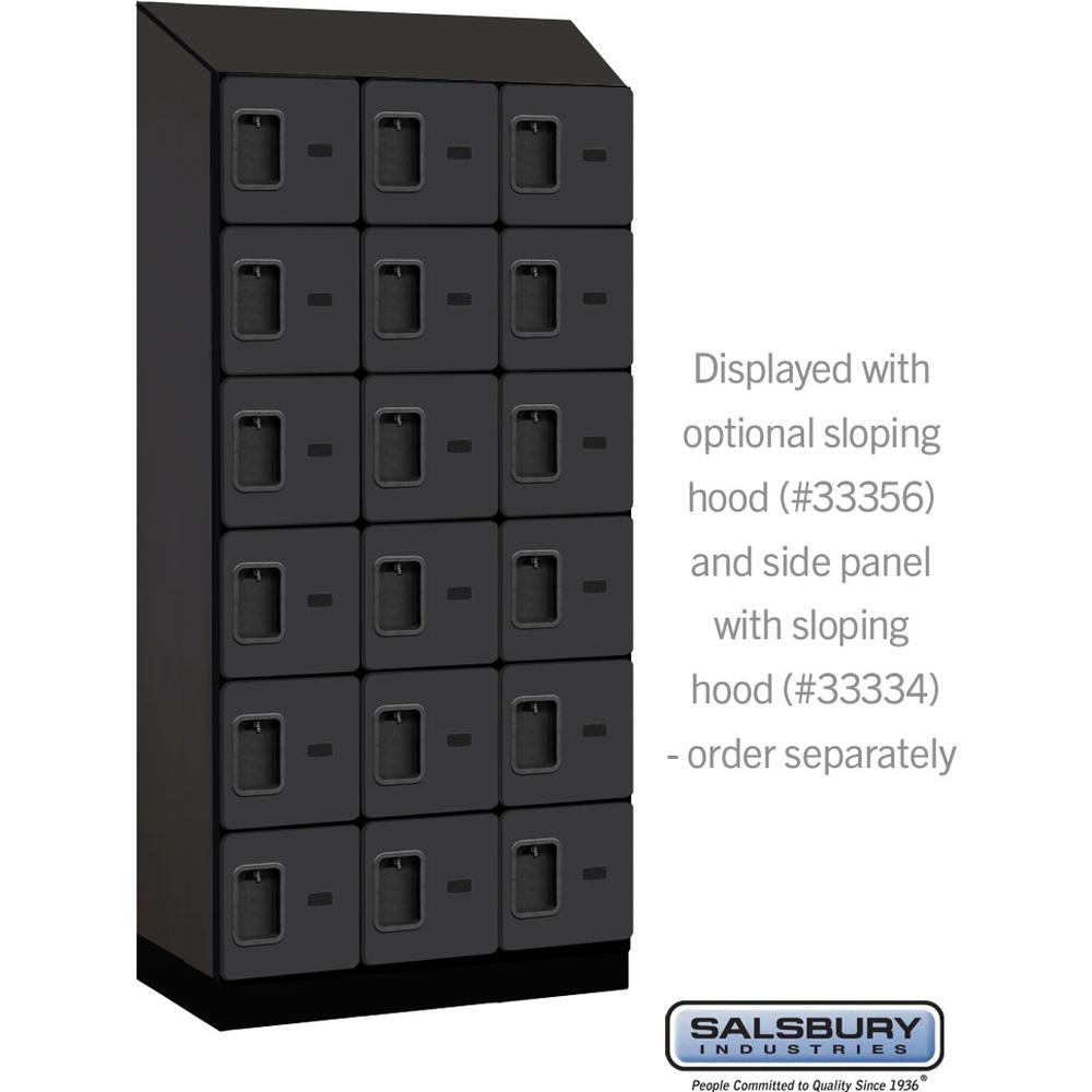 12" Wide Six Tier Box Style Designer Wood Locker - 3 Wide - 6 Feet High - 18" Deep by Salsbury