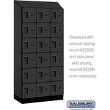 12" Wide Six Tier Box Style Designer Wood Locker - 3 Wide - 6 Feet High - 18" Deep by Salsbury