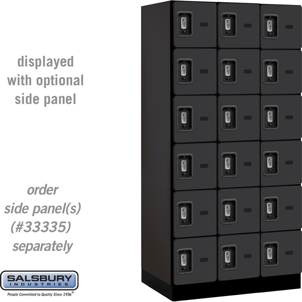 12" Wide Six Tier Box Style Designer Wood Locker - 3 Wide - 6 Feet High - 21" Deep by Salsbury
