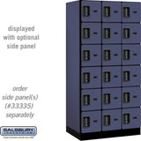 12" Wide Six Tier Box Style Designer Wood Locker - 3 Wide - 6 Feet High - 21" Deep by Salsbury