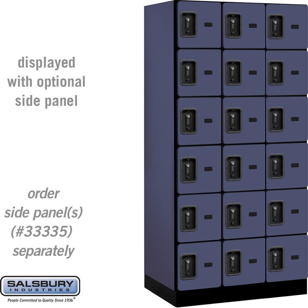 12" Wide Six Tier Box Style Designer Wood Locker - 3 Wide - 6 Feet High - 21" Deep by Salsbury