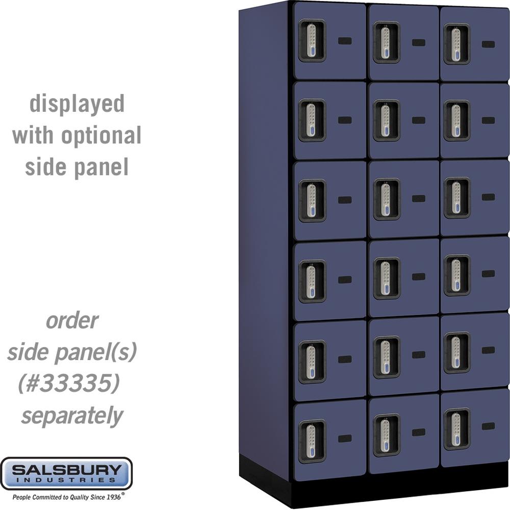 12" Wide Six Tier Box Style Designer Wood Locker - 3 Wide - 6 Feet High - 21" Deep by Salsbury