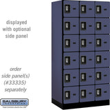12" Wide Six Tier Box Style Designer Wood Locker - 3 Wide - 6 Feet High - 21" Deep by Salsbury