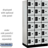 12" Wide Six Tier Box Style Designer Wood Locker - 3 Wide - 6 Feet High - 21" Deep by Salsbury
