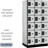 12" Wide Six Tier Box Style Designer Wood Locker - 3 Wide - 6 Feet High - 21" Deep by Salsbury