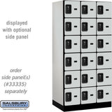 12" Wide Six Tier Box Style Designer Wood Locker - 3 Wide - 6 Feet High - 21" Deep by Salsbury