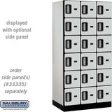 12" Wide Six Tier Box Style Designer Wood Locker - 3 Wide - 6 Feet High - 21" Deep by Salsbury