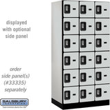 12" Wide Six Tier Box Style Designer Wood Locker - 3 Wide - 6 Feet High - 21" Deep by Salsbury