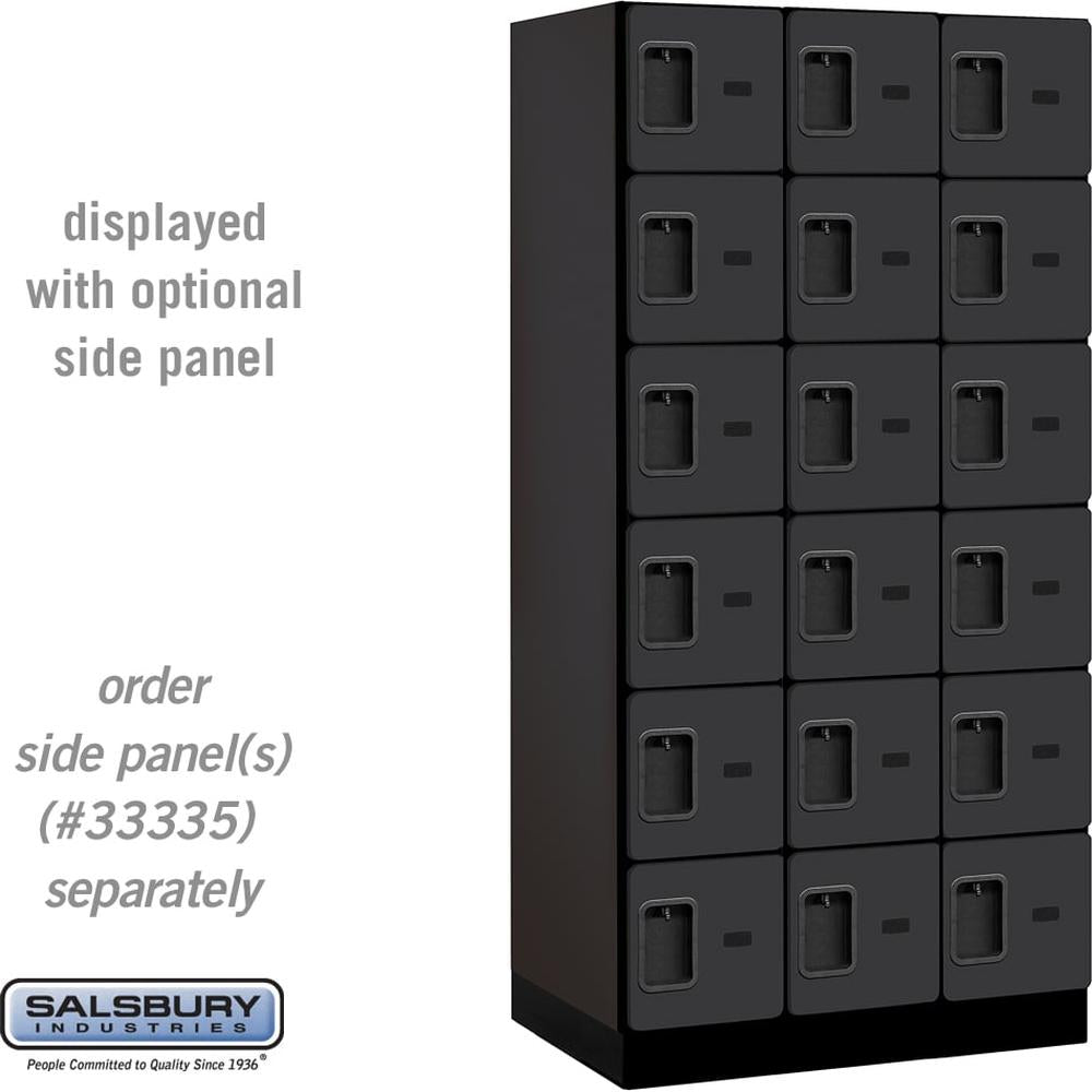12" Wide Six Tier Box Style Designer Wood Locker - 3 Wide - 6 Feet High - 21" Deep by Salsbury