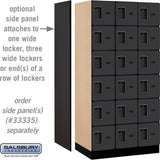 12" Wide Six Tier Box Style Designer Wood Locker - 3 Wide - 6 Feet High - 21" Deep by Salsbury