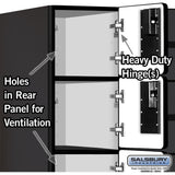 12" Wide Six Tier Box Style Designer Wood Locker - 3 Wide - 6 Feet High - 21" Deep by Salsbury